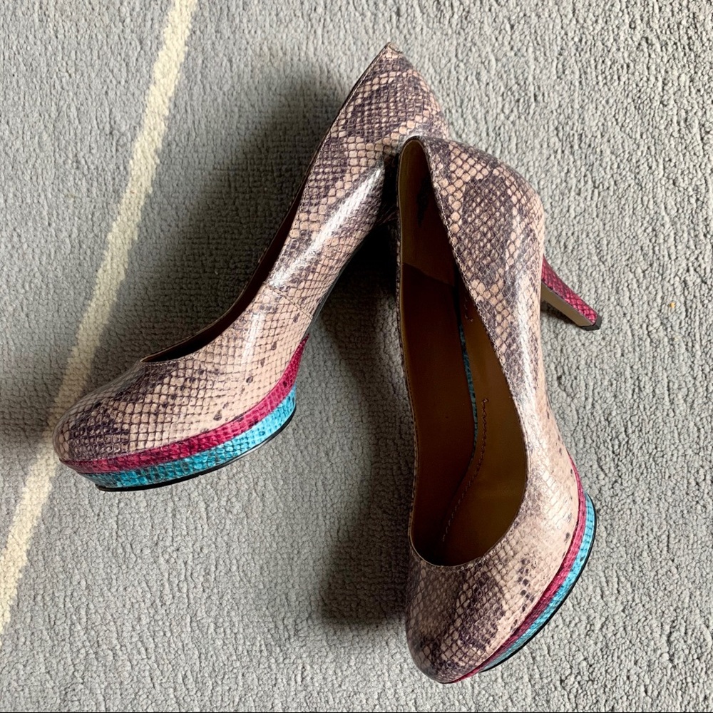 Nine West Snake Multi Print High-heel Shoes